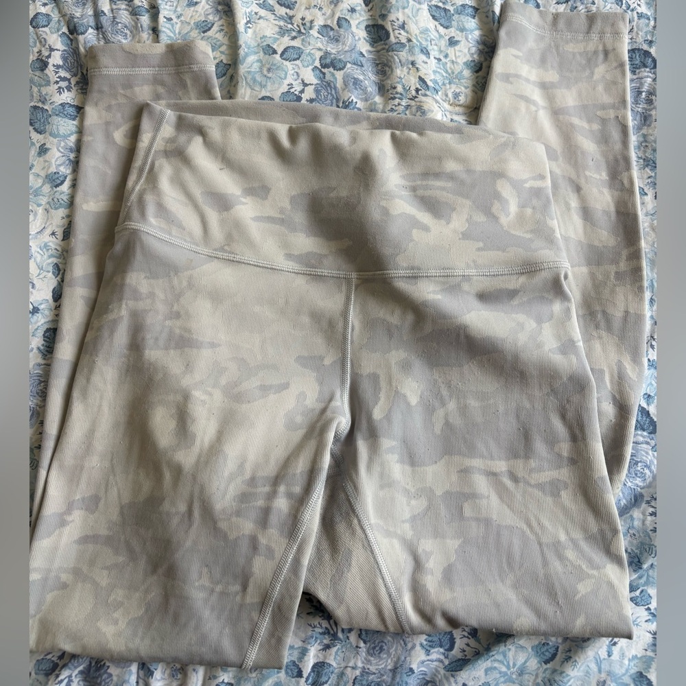 Lululemon Gray Camouflage Leggings